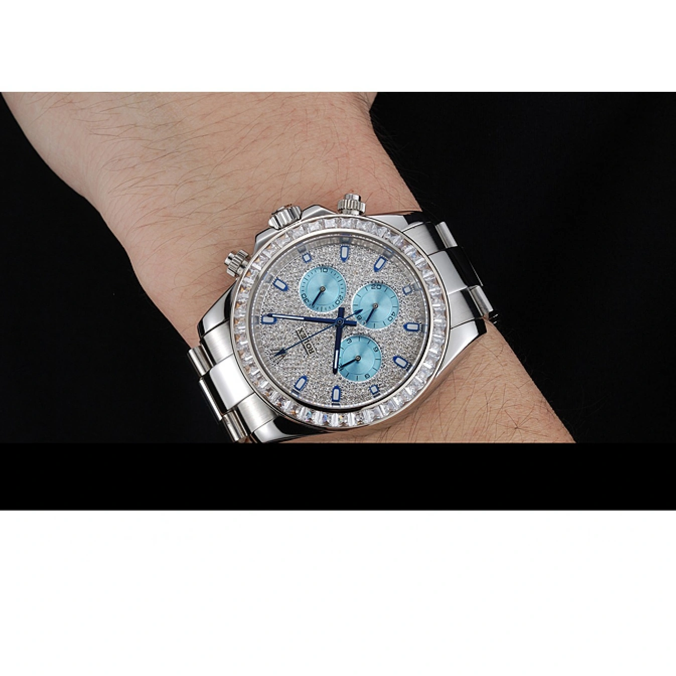 Best AAA Replica Sites Case Steel Stainless 1454251 Bracelet Dial And Cosmograph Diamond Rolex Daytona 1024